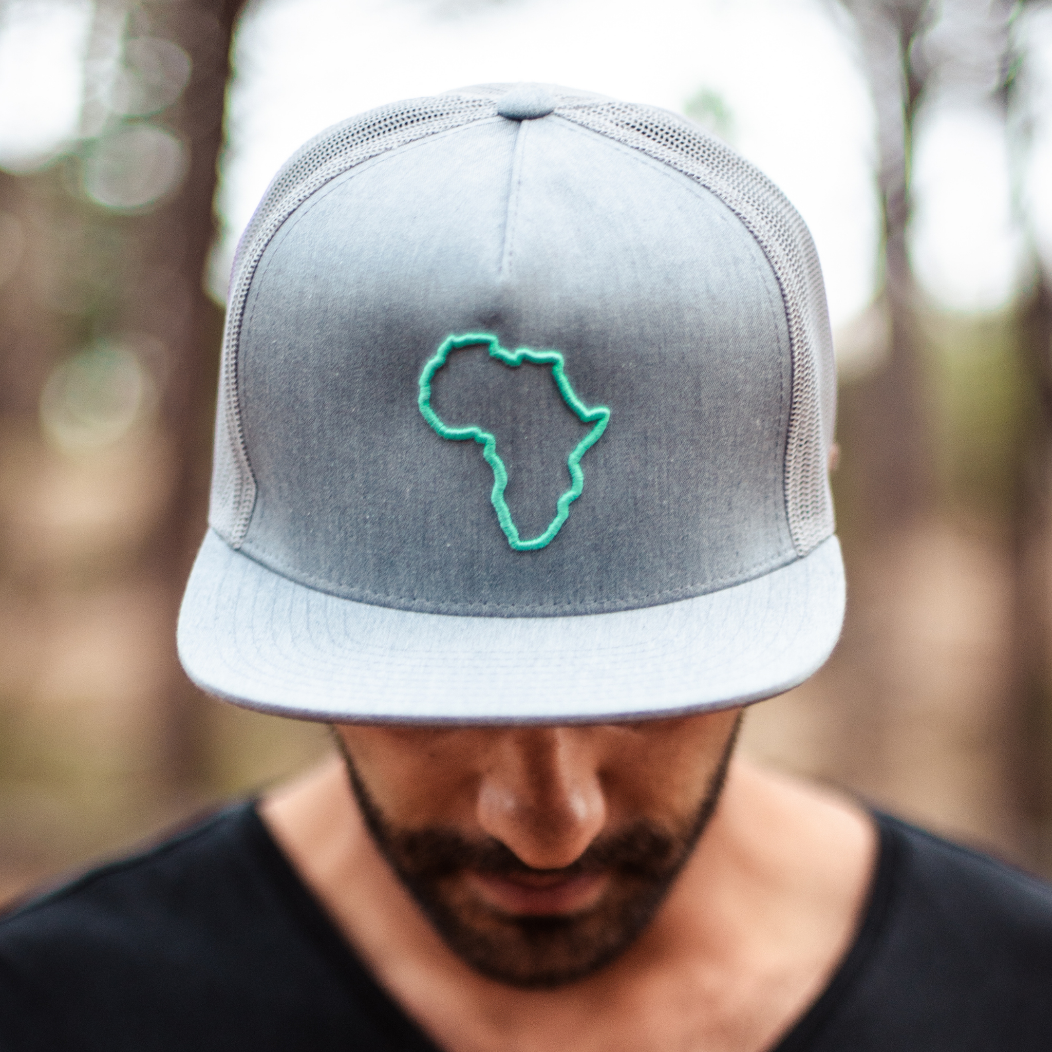 ThisGuy SnapBack Trucker Cap - Africa Edge (Heather Grey)