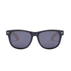 Bamboo Wayfarer Style Sunglasses (Black)