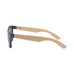Bamboo Wayfarer Style Sunglasses (Black)