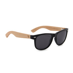 Bamboo Wayfarer Style Sunglasses (Black)
