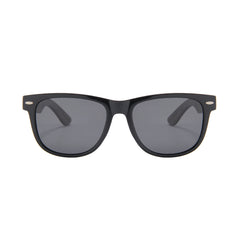 Ebony Wood Wayfarer Style Sunglasses (Black with Smoke Lens)