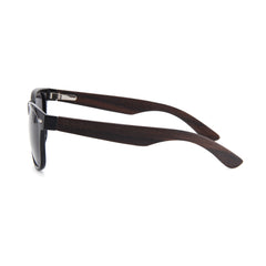 Ebony Wood Wayfarer Style Sunglasses (Black with Smoke Lens)