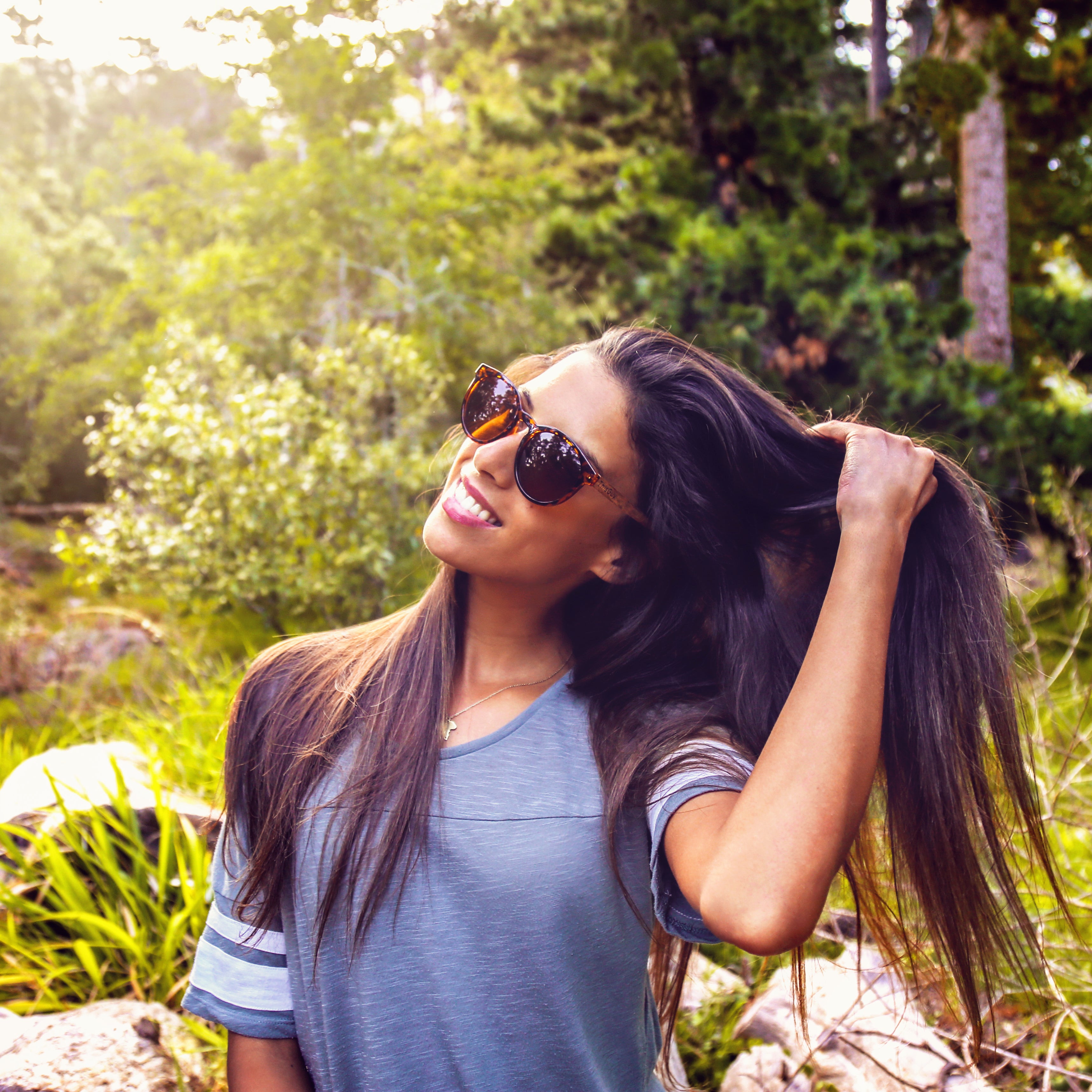 Zebra Wood Fighter Sunglasses (Tortoise Shell)