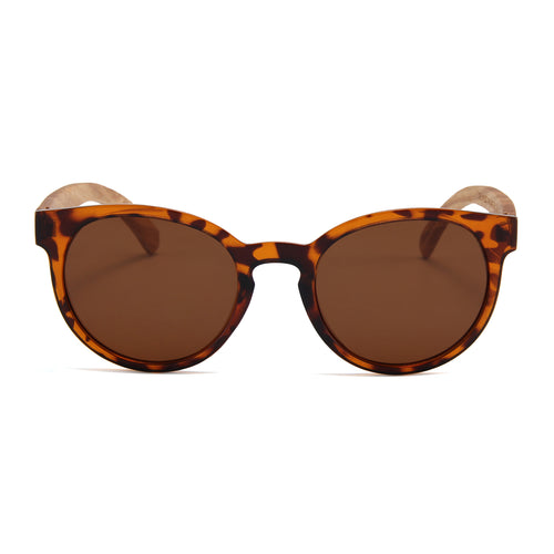 Zebra Wood Fighter Sunglasses (Tortoise Shell)
