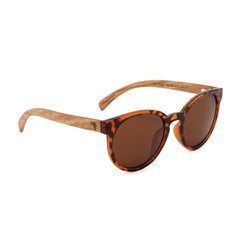 Zebra Wood Fighter Sunglasses (Tortoise Shell)